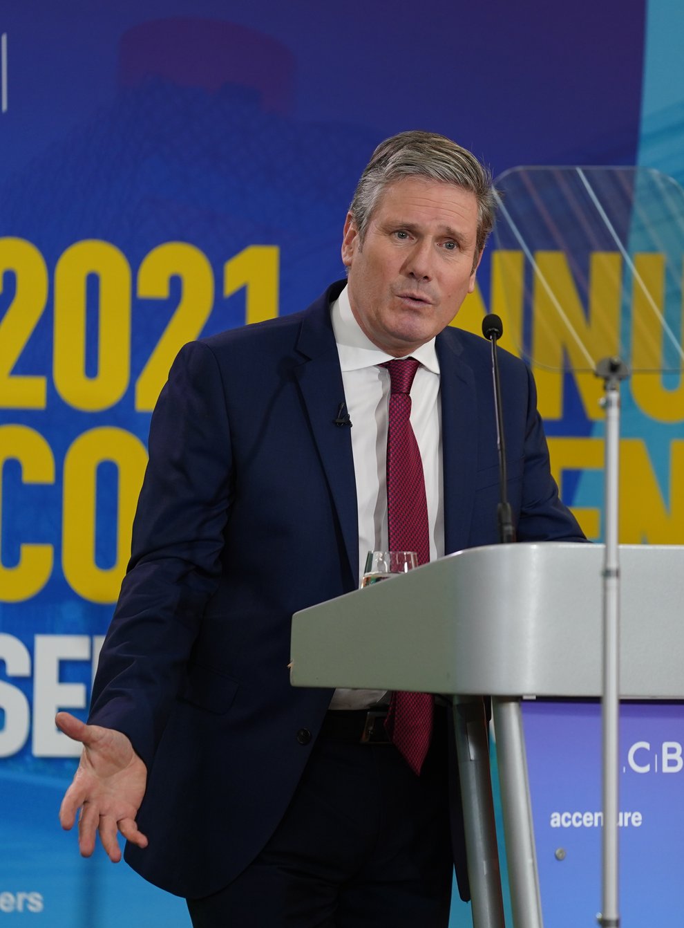 Sir Keir Starmer speaking at the CBI annual conference in Birmingham (Jacob King/PA)