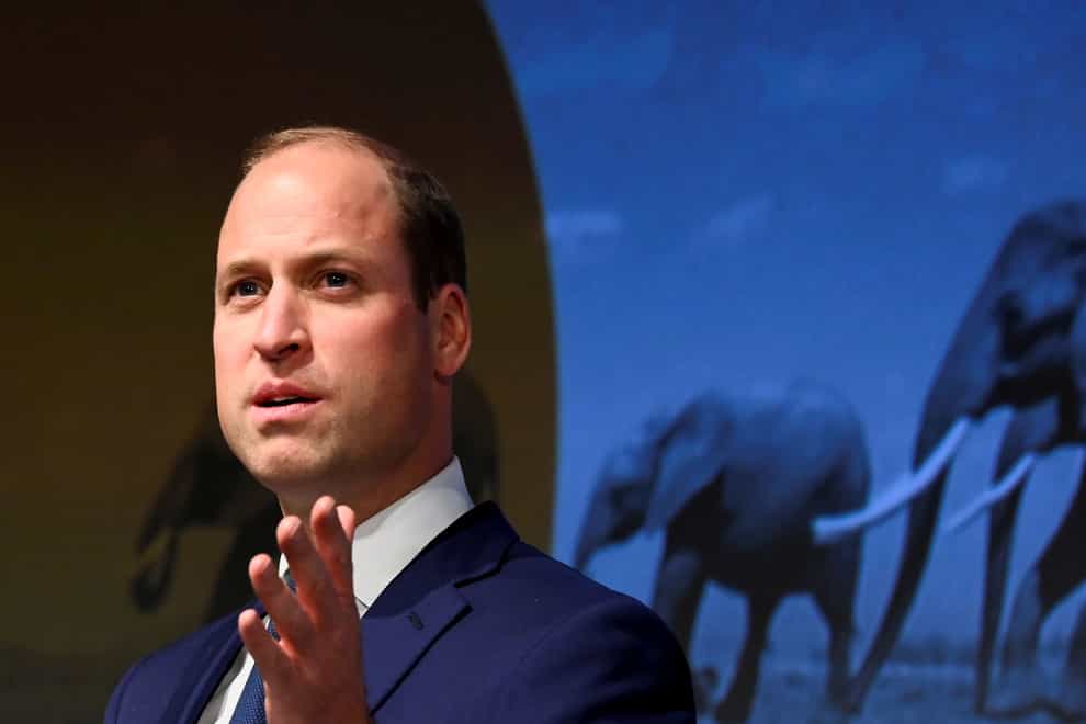The Duke of Cambridge delivers a speech during the Tusk Conservation Awards in London (Toby Melville/PA)