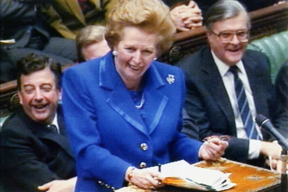 Margaret Thatcher speaking in the House of Commons during her time as Prime Minister (PA)