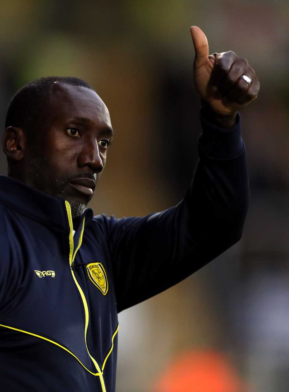 Burton boss Jimmy Floyd Hasselbaink was pleased with his side’s display in the win over Accrington (Bradley Collyer/PA)
