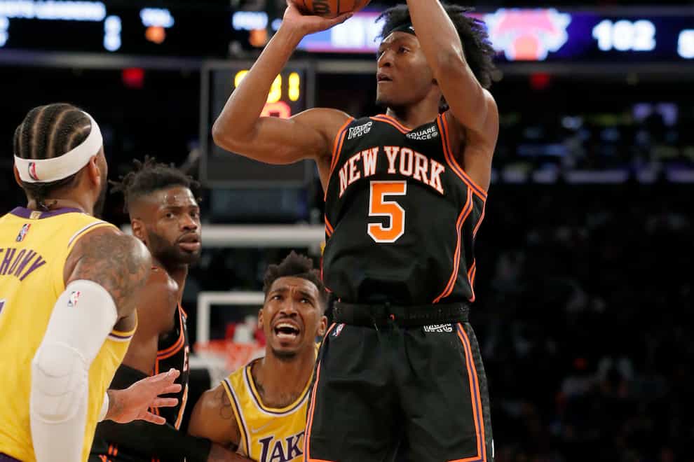 New York Knicks guard Immanuel Quickley was on form (Jim McIssac/AP)