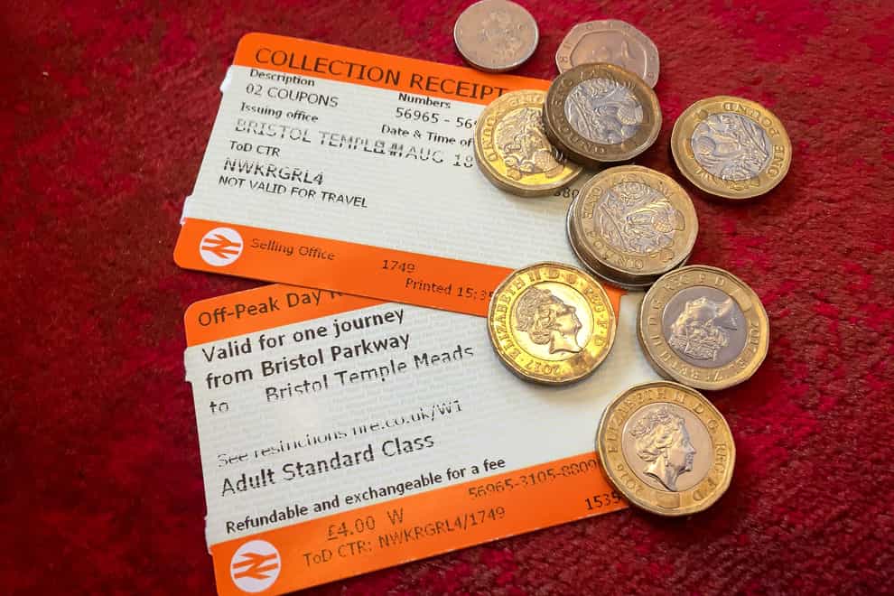 Penalties for dodging rail fares in England and Wales will be increased to £100, the Government has announced (Ben Birchall/PA)