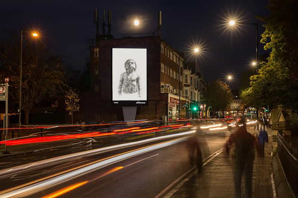 The event will see large artworks placed beside the busy South Circular Road in London (PA)