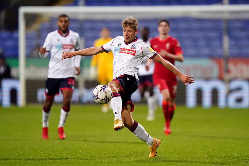 Bolton’s Lloyd Isgrove has suffered a hamstring injury (Tim Goode/PA)