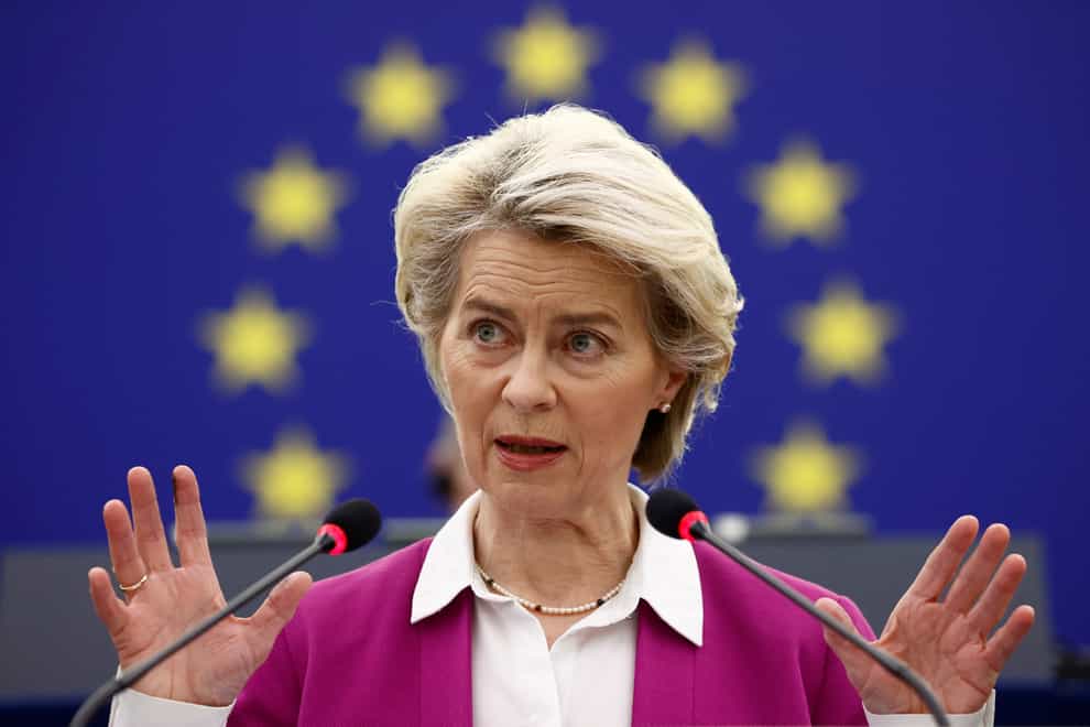 European Commission President Ursula von der Leyen has proposed a travel ban for southern Africa (Christian Hartmann/Pool Photo via AP)