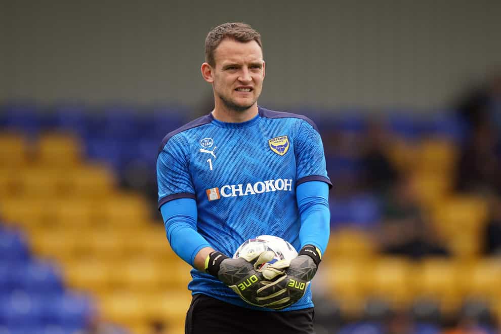 Oxford goalkeeper Simon Eastwood is among the club’s Covid absentees (Tess Derry/PA)