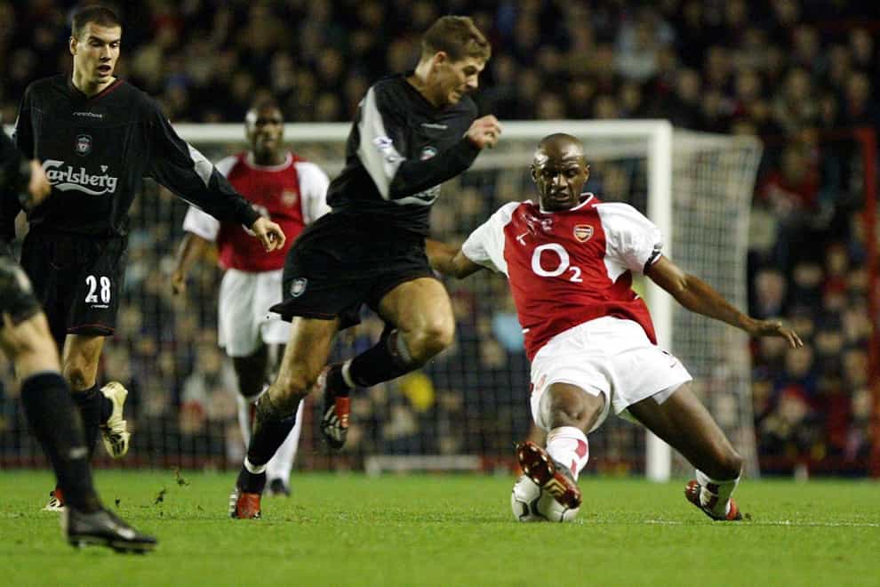 Patrick Vieira and Steven Gerrard had numerous battles during their time at Arsenal and Liverpool respectively (Nick Potts/PA)