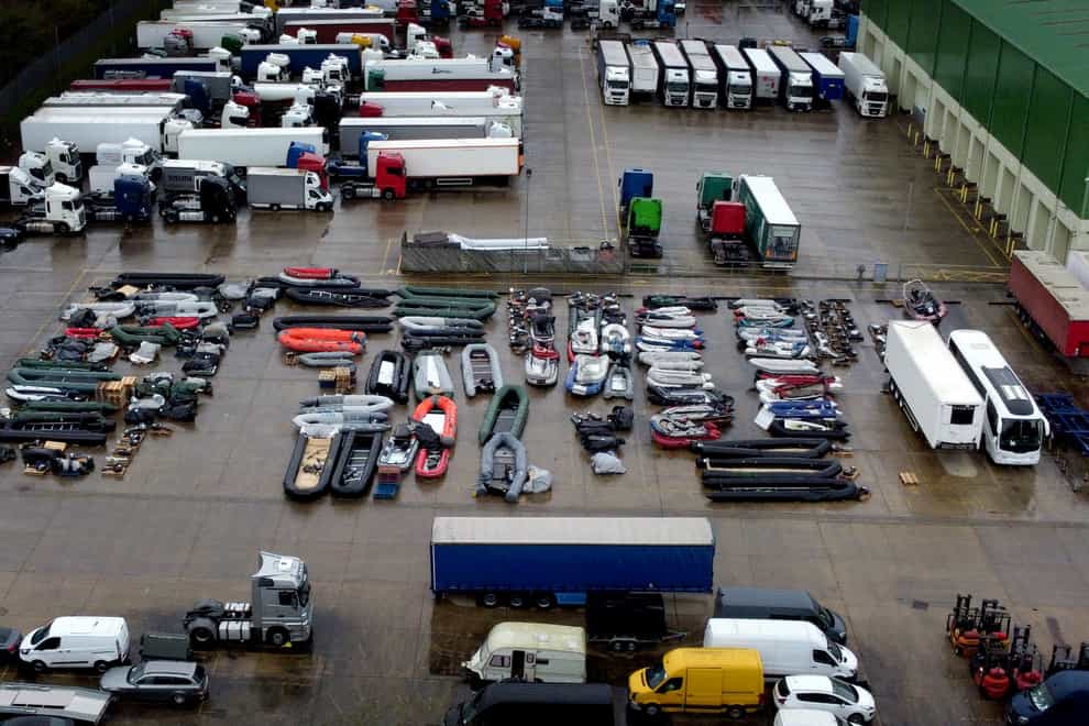 The boats are stored (Gareth Fuller/PA)