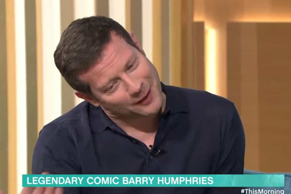 <p>This Morning: Alison Hammond was unable to contain her laughter when comedian Barry Humphries mistook Dermot O’Leary for Phillip Schofield</p>