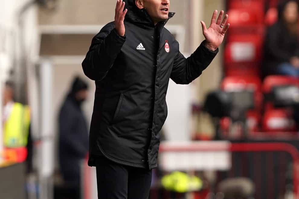 Aberdeen manager Stephen Glass has received a touchline ban (Andrew Milligan/PA)