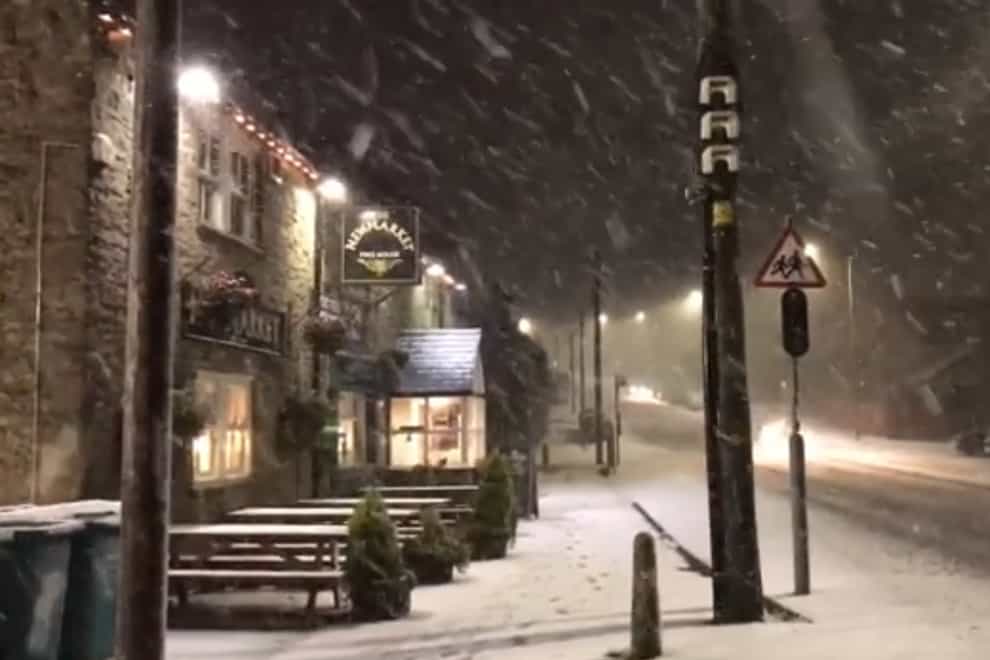 Snowfall in Hedley Hope, County Durham (TeesPix/PA)