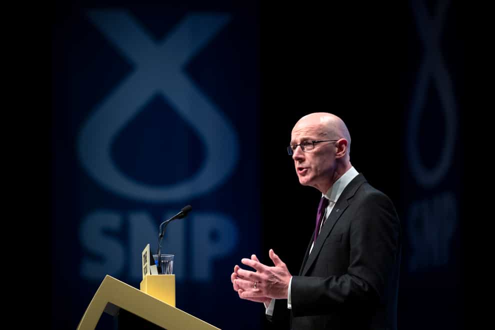 Deputy First Minister John Swinney argued that the Tory sleaze scandal shows Westminster is ‘rotten to the core’ (Jane Barlow/PA)