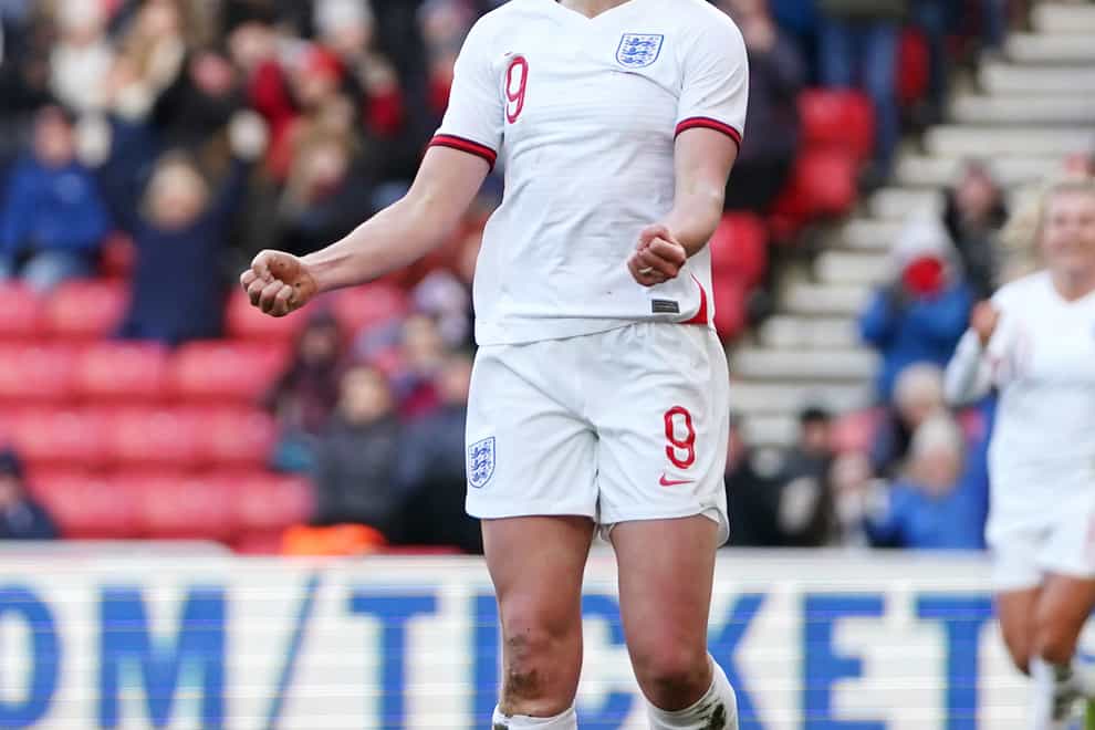 Ellen White celebrated her century of England caps with a goal (Zac Goodwin/PA)