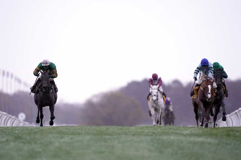 Epatante (left) and Not So Sleepy (second right) could not be split in the Fighting Fifth at Newcastle (Tim Goode/PA)