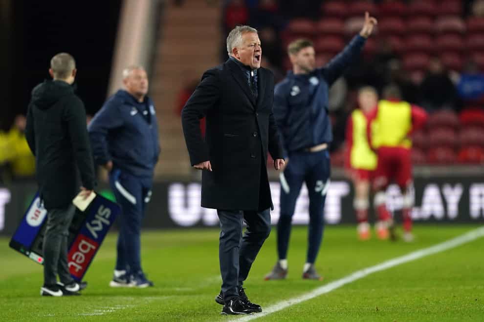 Chris Wilder was delighted with his first win as Middlesbrough manager (Owen Humphreys/PA)