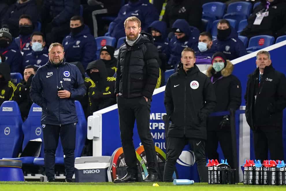Brighton manager Graham Potter felt his side could take plenty of positives from the match (Adam Davy/PA).
