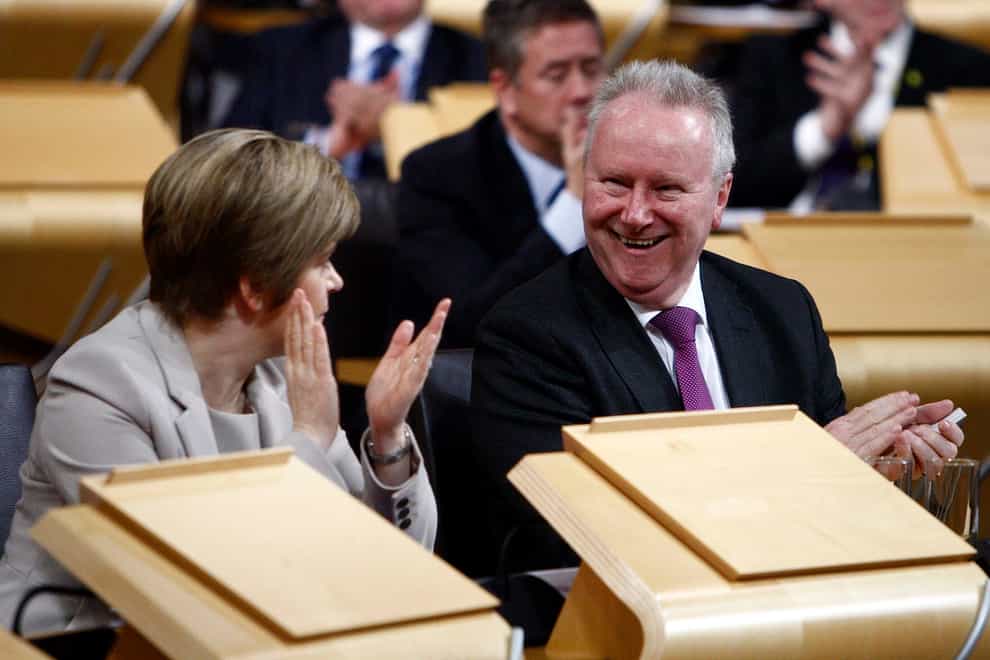The SNP’s former health secretary Alex Neil (right) said the party lacked original thinking and hard work needed to achieve independence (Andrew Cowan/Scottish Parliament/PA)
