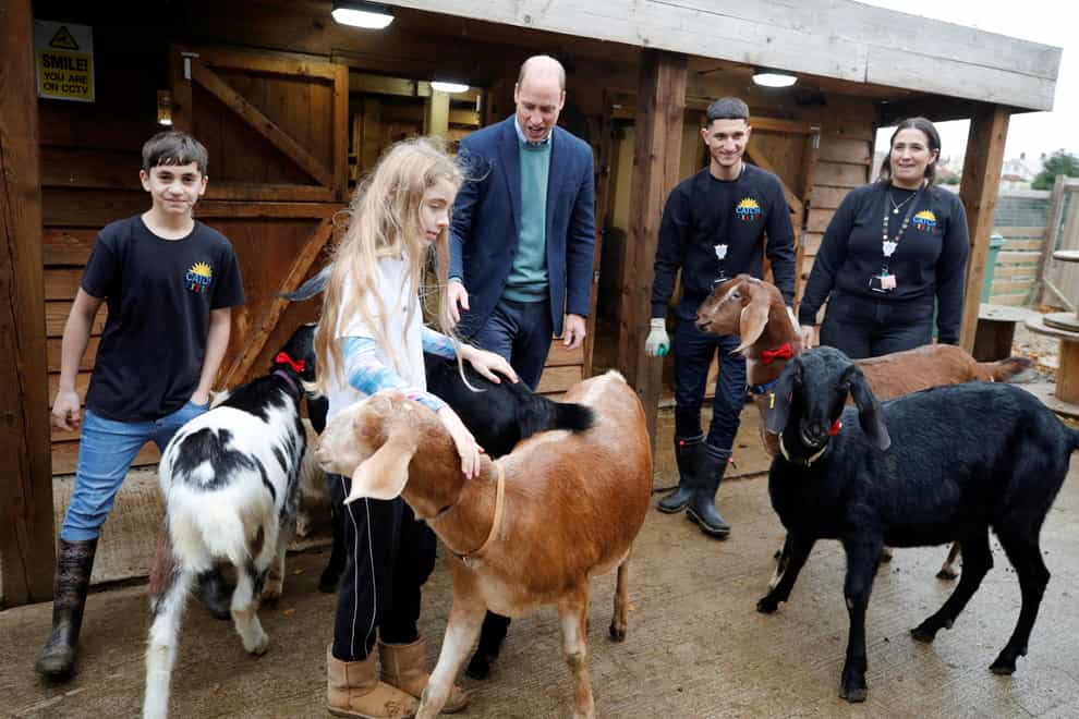 The Duke of Cambridge during a visit to CATCH, a charity based in Leeds (Phil Noble/PA)
