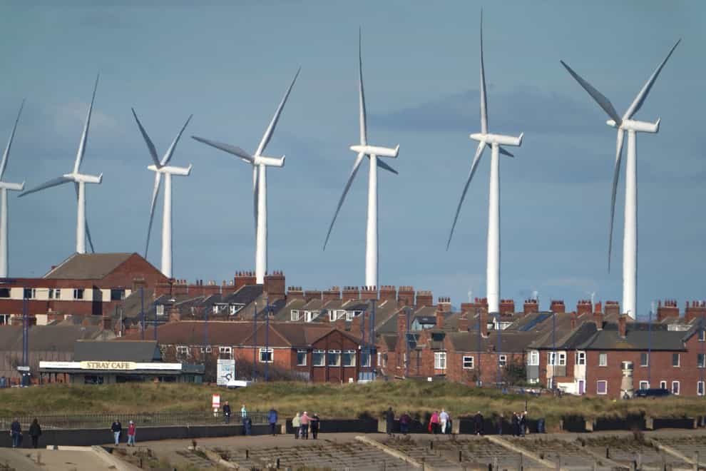 Teesside Wind Farm near the mouth of the River Tees off the North Yorkshire coast (Owen Humphreys/PA)
