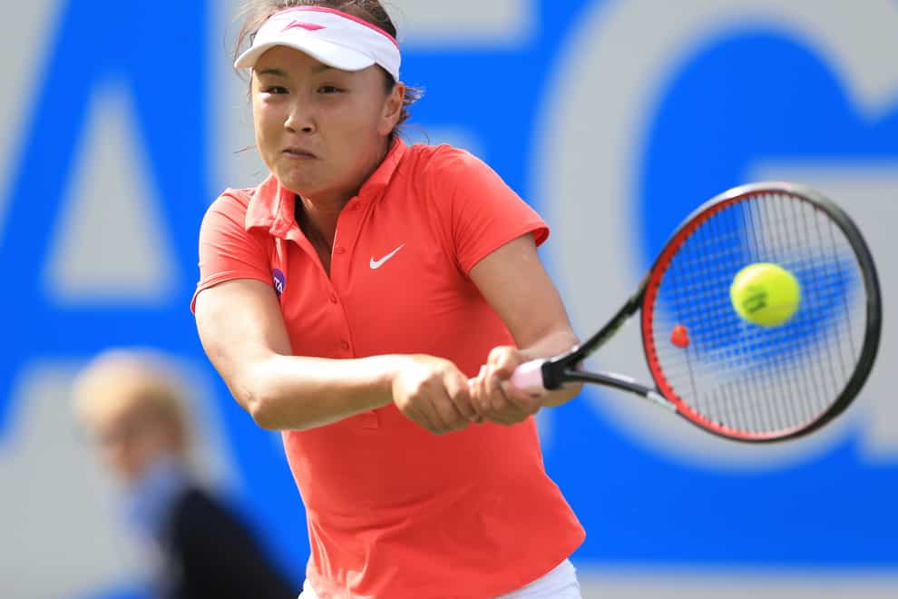 Women’s tennis bosses have suspended all tournaments in China over ongoing concerns for player Peng Shuai, pictured (Nigel French/PA)