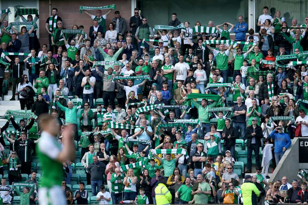 Hibernian have been given extra tickets for the Premier Sports Cup final. (Jane Barlow/PA)