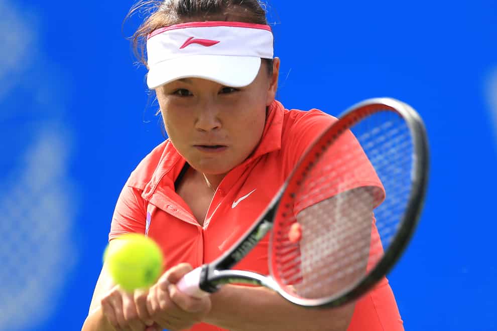 Concerns remain for the welfare of Chinese player Peng Shuai (Nigel French/PA)
