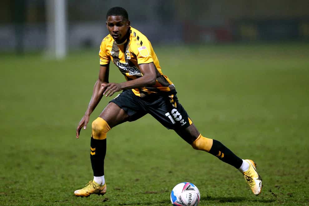 Cambridge winger Shilow Tracey had been out with a hip problem (Nigel French/PA)