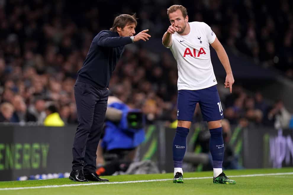 Tottenham boss Antonio Conte has backed Harry Kane, right, to rediscover his goalscoring form (Adam Davy/PA)
