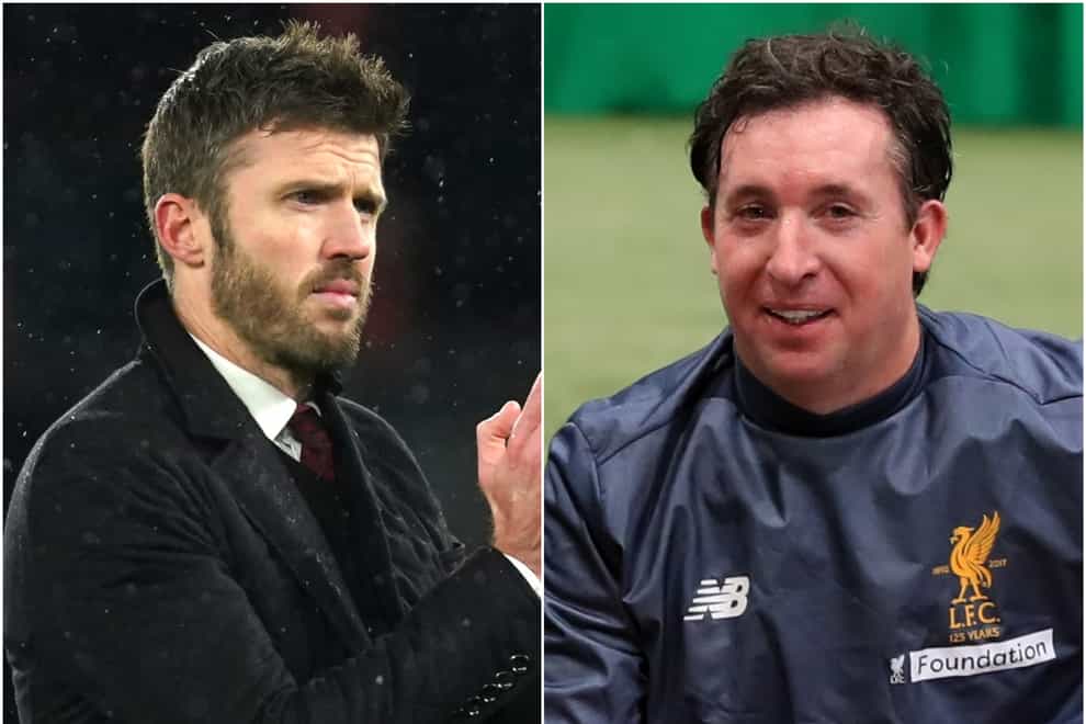 Michael Carrick (left) and Robbie Fowler featured on social on Friday (Martin Rickett/Peter Byrne/PA)