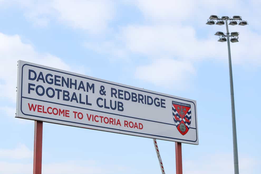 Dagenham were 3-2 winners over Grimsby (Kieran Cleeves/PA).