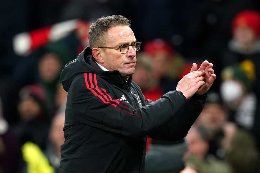 Ralf Rangnick was surprised by how his Manchester United players performed (Martin Rickett/PA)