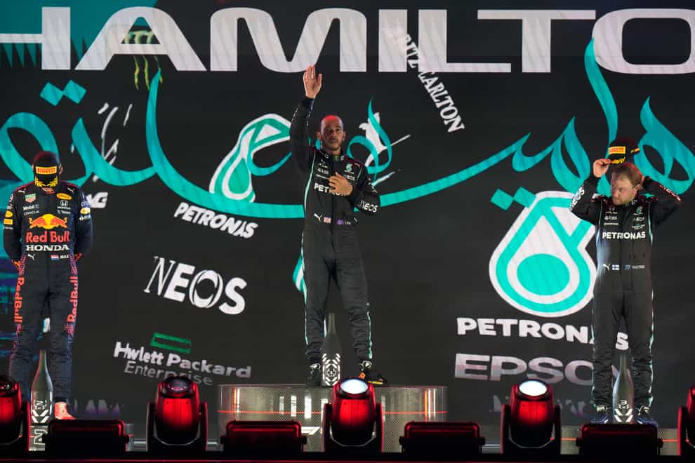Lewis Hamilton won an amazing Saudi Arabian Grand Prix (Hassan Ammar/AP)