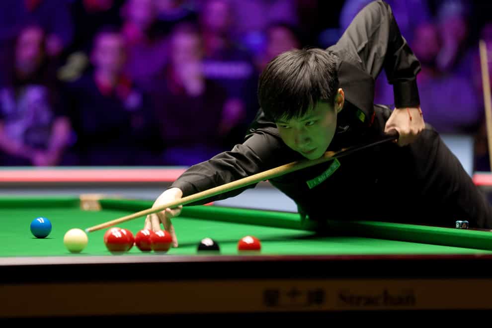 Zhao Xintong, pictured, beat Luca Brecel to win the UK Championship (Richard Sellers/PA)
