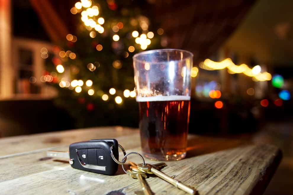Half of drinkers believe they are safe to drive despite exceeding the legal alcohol limit, a new study suggests (Yui Mok/PA)