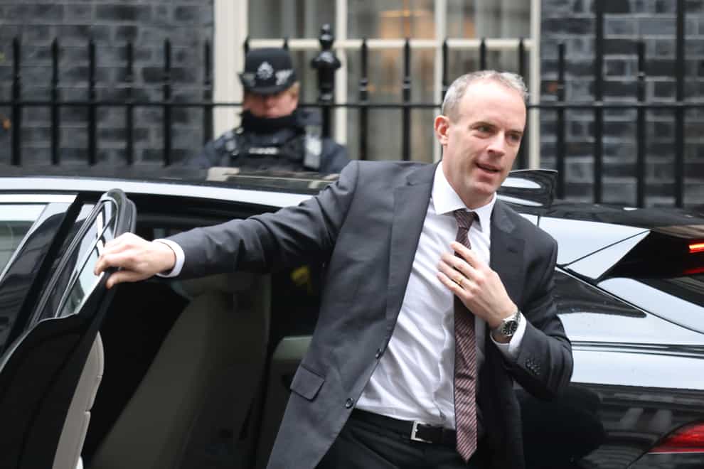Dominic Raab has defended his handling of the evacuation of Afghanistan while he was foreign secretary (James Manning/PA)