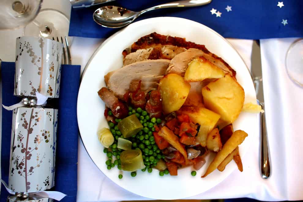 The average cost of a traditional Christmas dinner has increased (David Davies/PA)