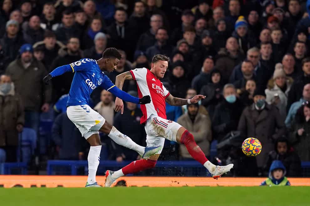 Demarai Gray struck Everton’s winner against Arsenal in the second minute of time added on (Martin Rickett/PA)
