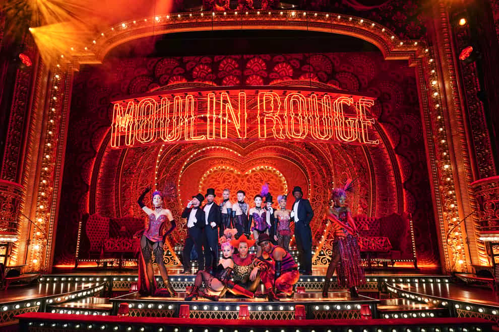 Performers from the Moulin Rouge company in the West End production of Moulin Rouge! The Musical (PA)