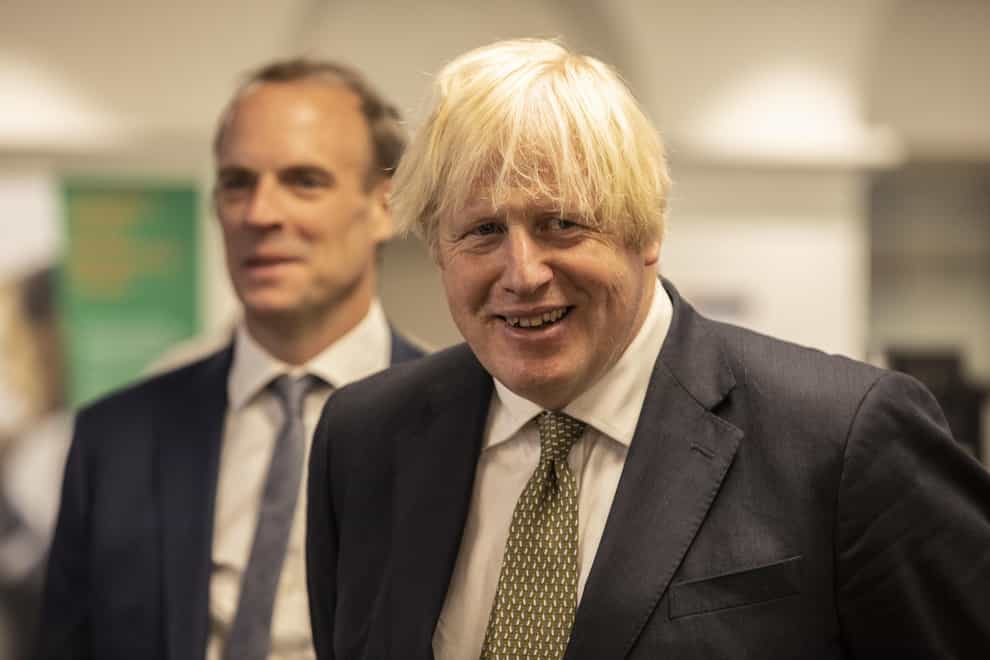 Prime Minister Boris Johnson and Foreign Secretary Dominic Raab (PA)