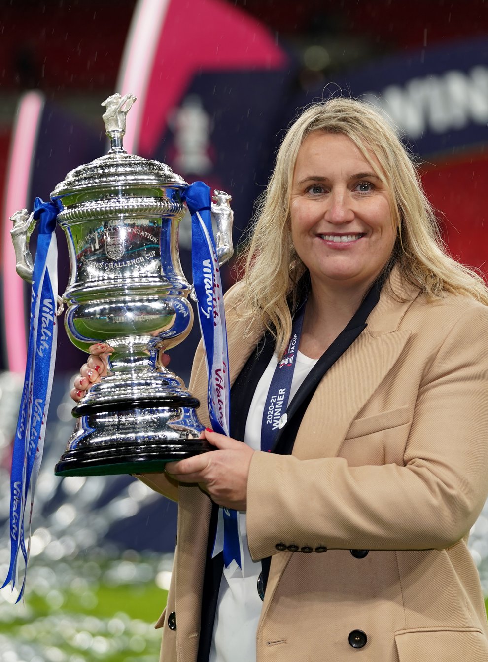 Emma Hayes’ side secured 2020-21 FA Cup glory at Wembley on Sunday (John Walton/PA)