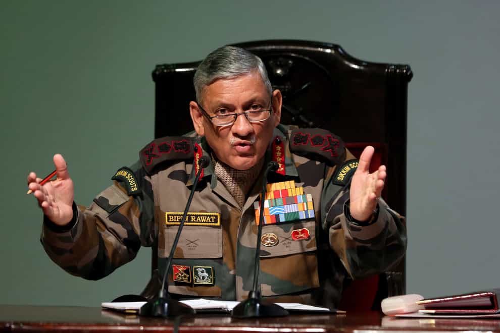 Indian Army chief Bipin Rawat (AP)