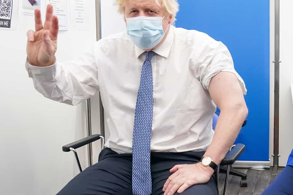 Prime Minister Boris Johnson at St Thomas Hospital in London, as the Government accelerates the Covid booster programme to help slow down the spread of the new Omicron variant. Picture date: Thursday December 2, 2021.