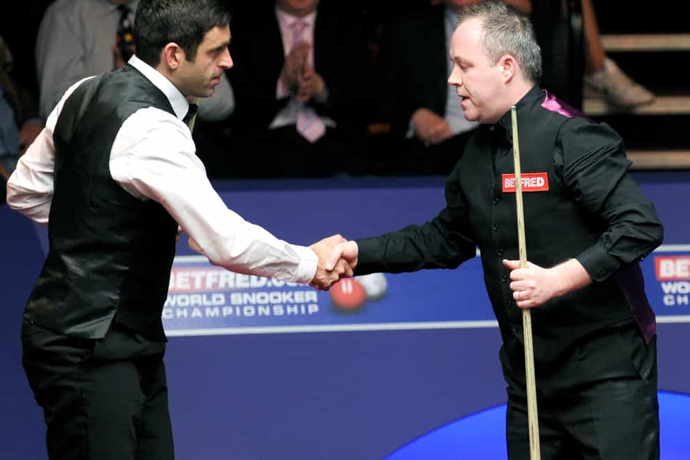 John Higgins (right) has hit out at Ronnie O’Sullivan’s comments (Nigel French/PA)