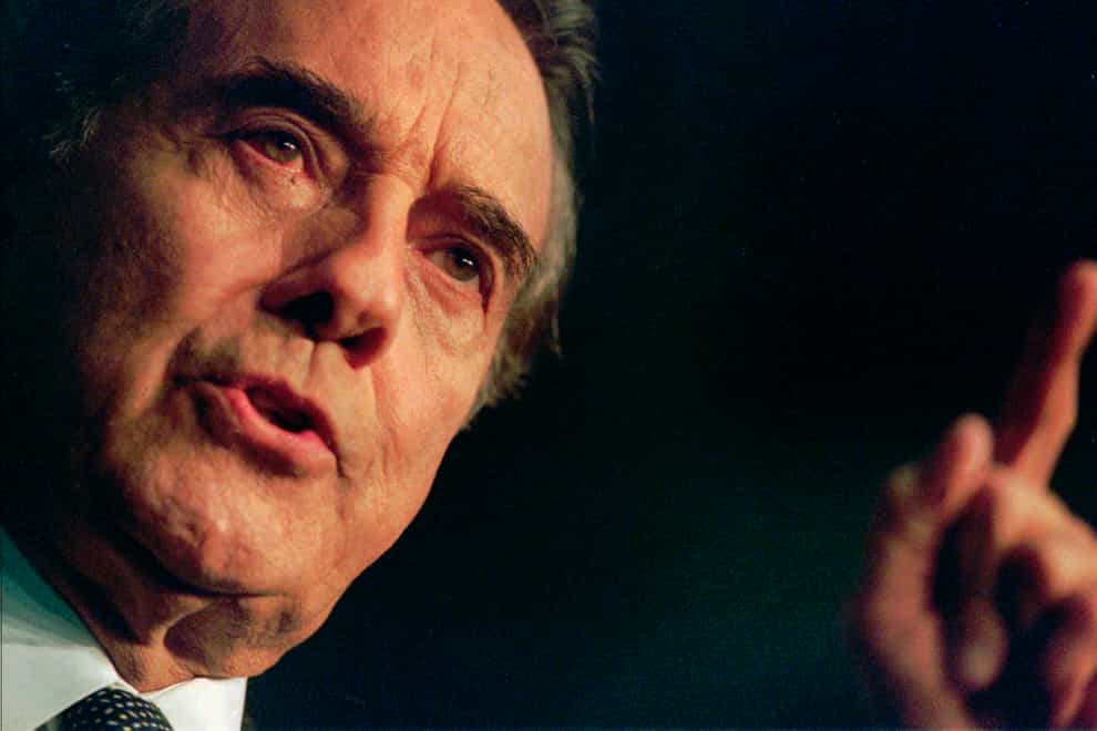 Bob Dole ran as the Republican nominee for president against Bill C;inton in 1996 (AP Photo/Dave Weaver, File)