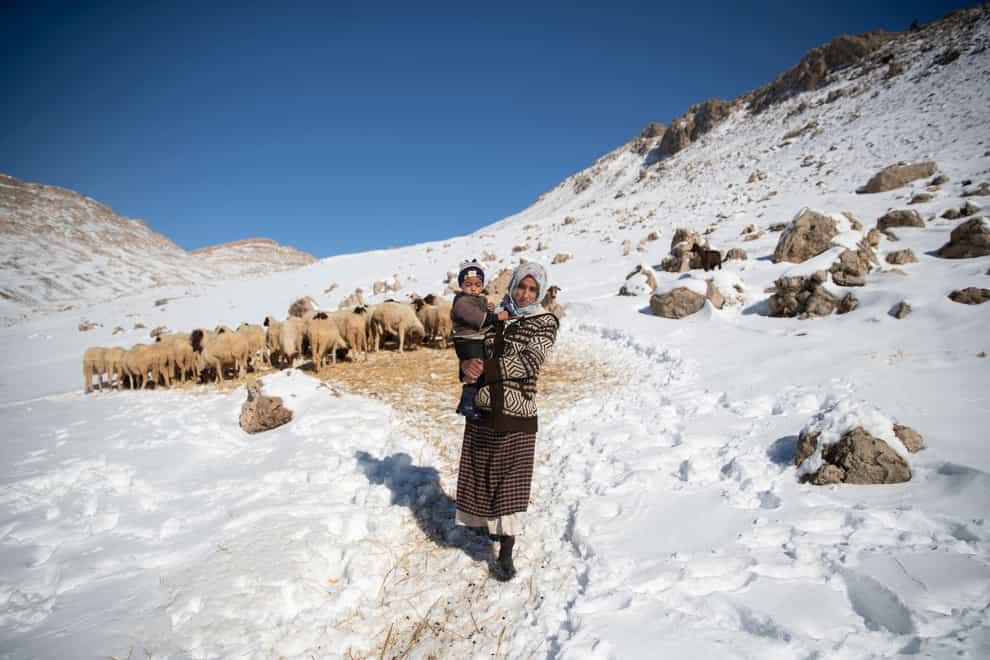 The village of Timahdite in Morocco has been cut off by heavy snow (AP Photo/Mosa’ab Elshamy)