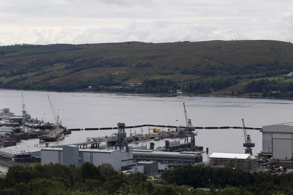 The death at Faslane is being treated as unexplained (Russell Cheyne/PA)