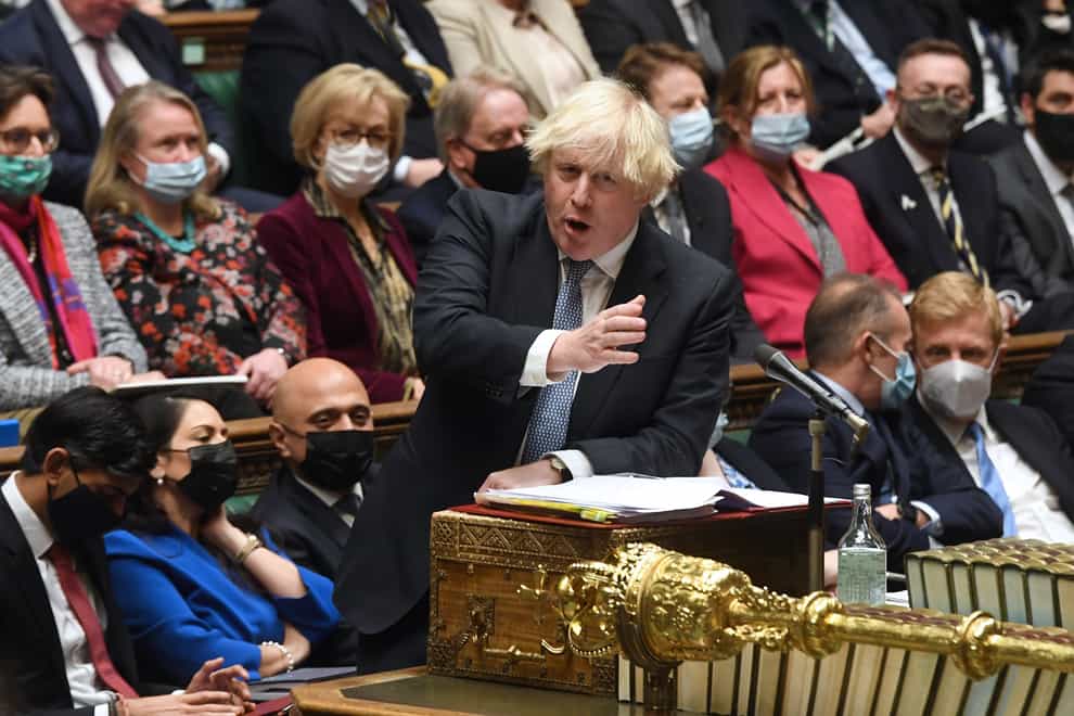 Boris Johnson could be facing a large-scale revolt on the Tory benches during Tuesday’s Plan B restrictions vote (UK Parliament/Jessica Taylor)