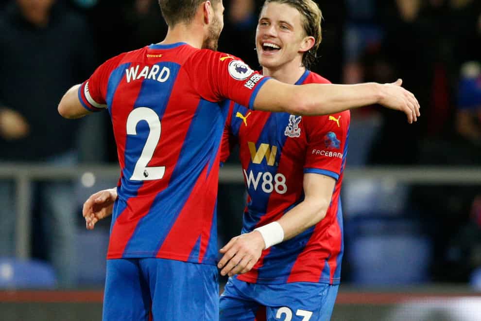 Conor Gallagher, right, starred as Crystal Palace returned to winning ways (David Cliff/AP)