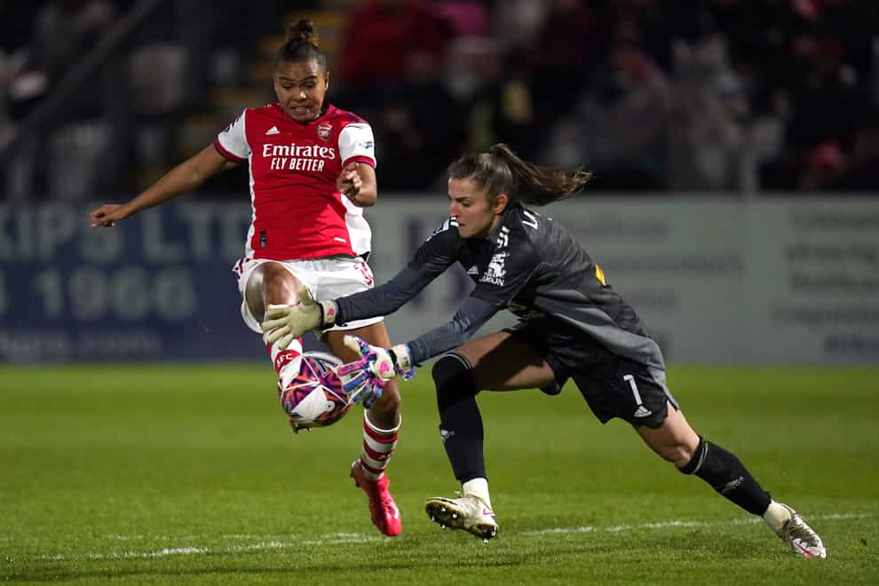 Arsenal cruised to a 4-0 win over Leicester in the WSL (Adam Davy/PA)
