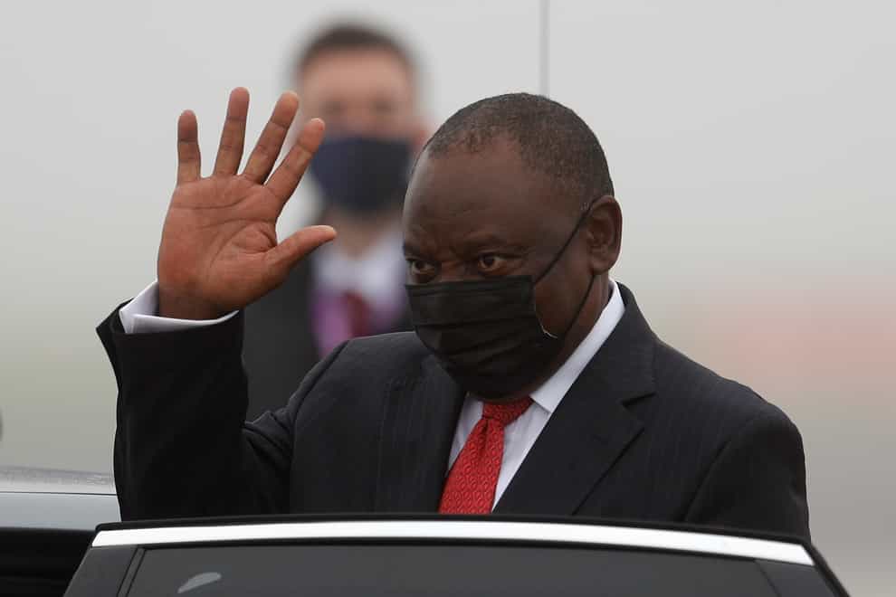 President of South Africa Cyril Ramaphosa has tested positive for Covid-19 (Peter Nicholls/PA)